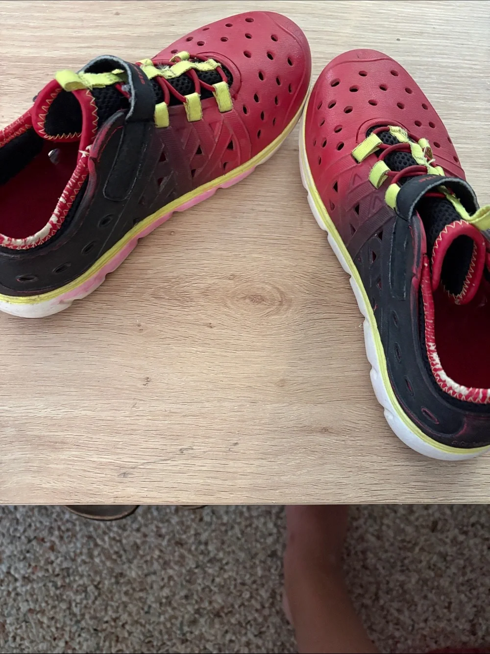 Stride Rite Red and Yellow Kids' Water Shoes